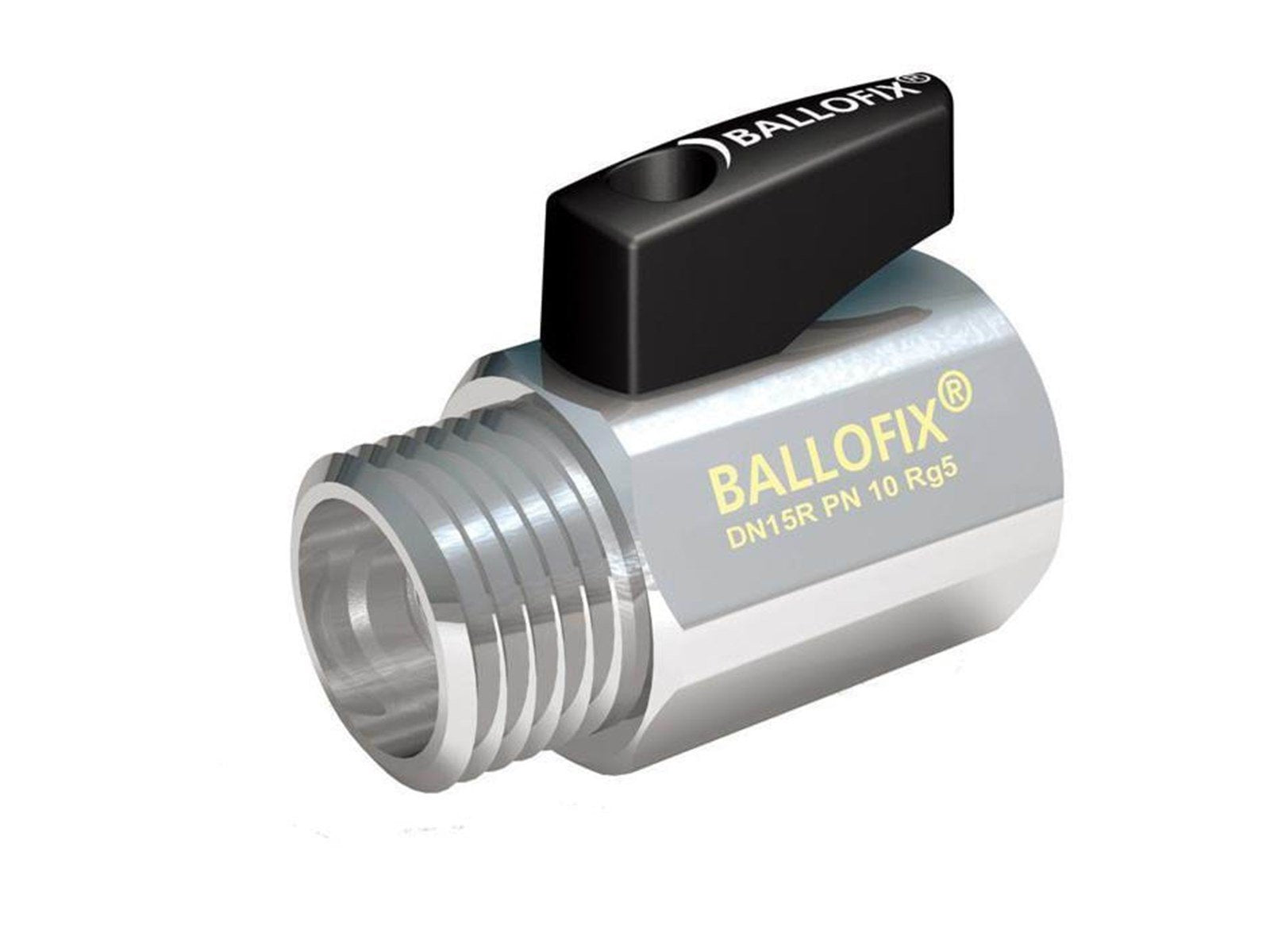 Broen Ballofix w / handle female / male gunmetal chrome 1/2 Broen Ballofix w / handle female / male gunmetal chrome 1/2